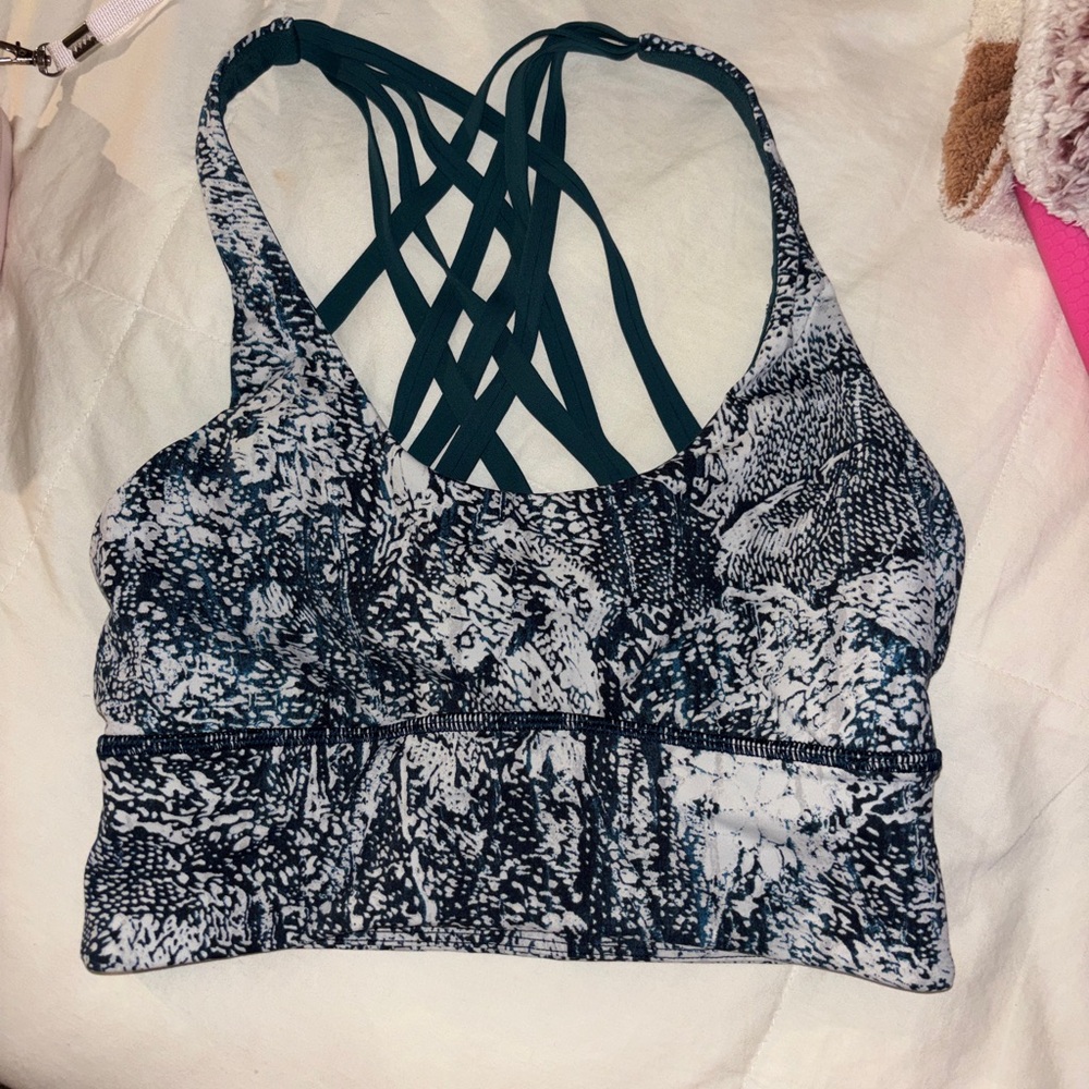 Lululemon Athletica Strappy Sports Bra - Black and White